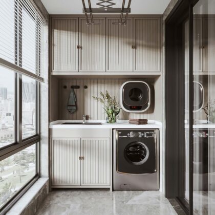 Space-Saving Laundry Cabinet for Compact Homes | GalaxyHome