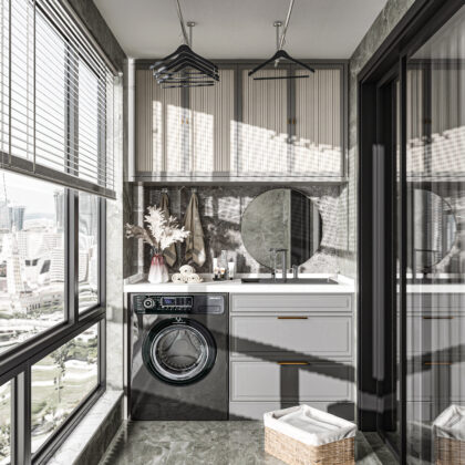Compact Laundry Cabinet for Small Apartments | GalaxyHome