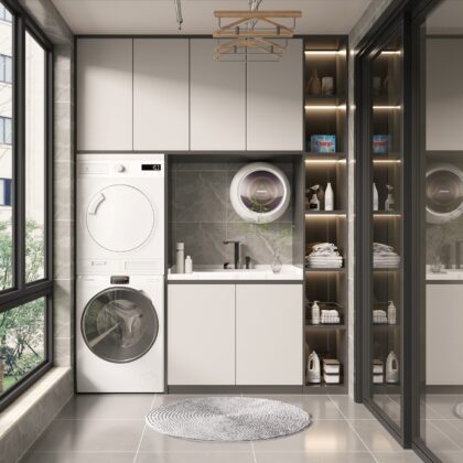 Vertical Laundry Cabinet for Compact Spaces | GalaxyHome