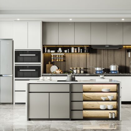 Layered Kitchen Cabinet for Refined Spatial Order | GalaxyHome