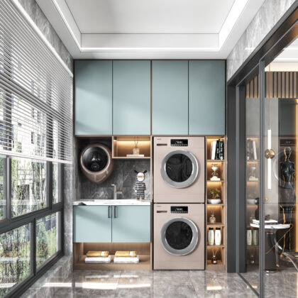 Minimalist Laundry Cabinet for Clutter-Free Homes | GalaxyHome