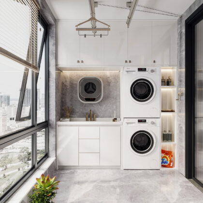 Modern Utility Room Laundry Cabinet for Smart Storage | GalaxyHome