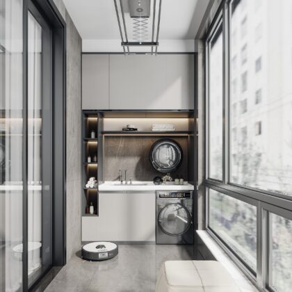 Contemporary Laundry Storage Cabinet for Stylish Homes | GalaxyHome