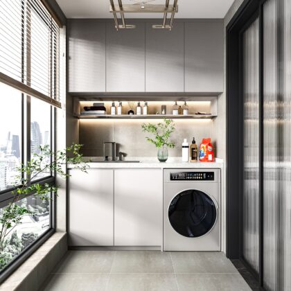 Organized Living Laundry Cabinet for Better Home Flow | GalaxyHome