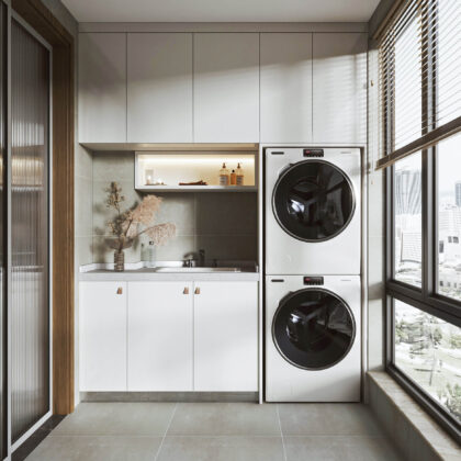 Smart Space Laundry Cabinet for Modern Apartments | GalaxyHome