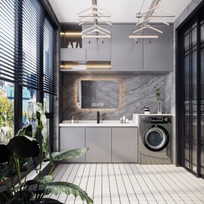 Clean Storage Laundry Cabinet for Modern Households | GalaxyHome
